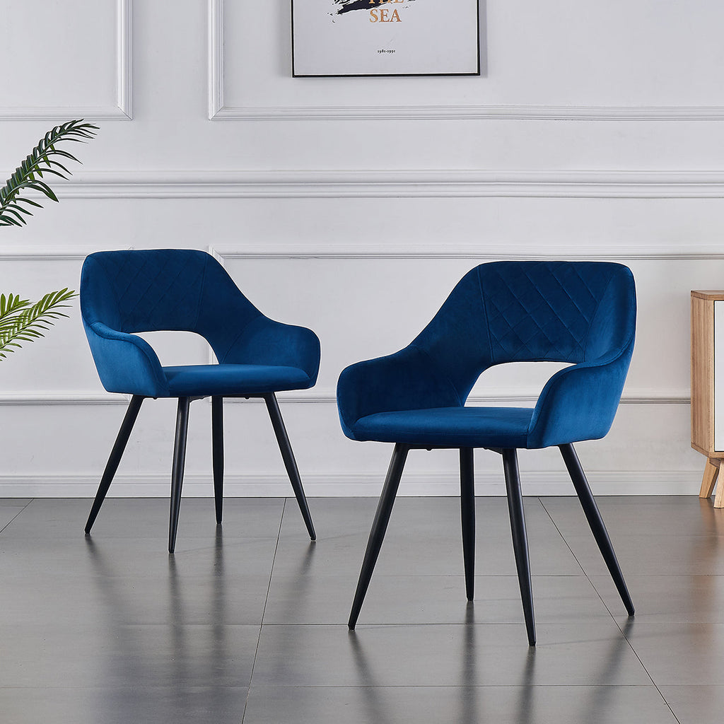 Ainpecca-Official Store Ainpecca Velvet Padded Dining Chairs Set of 2/