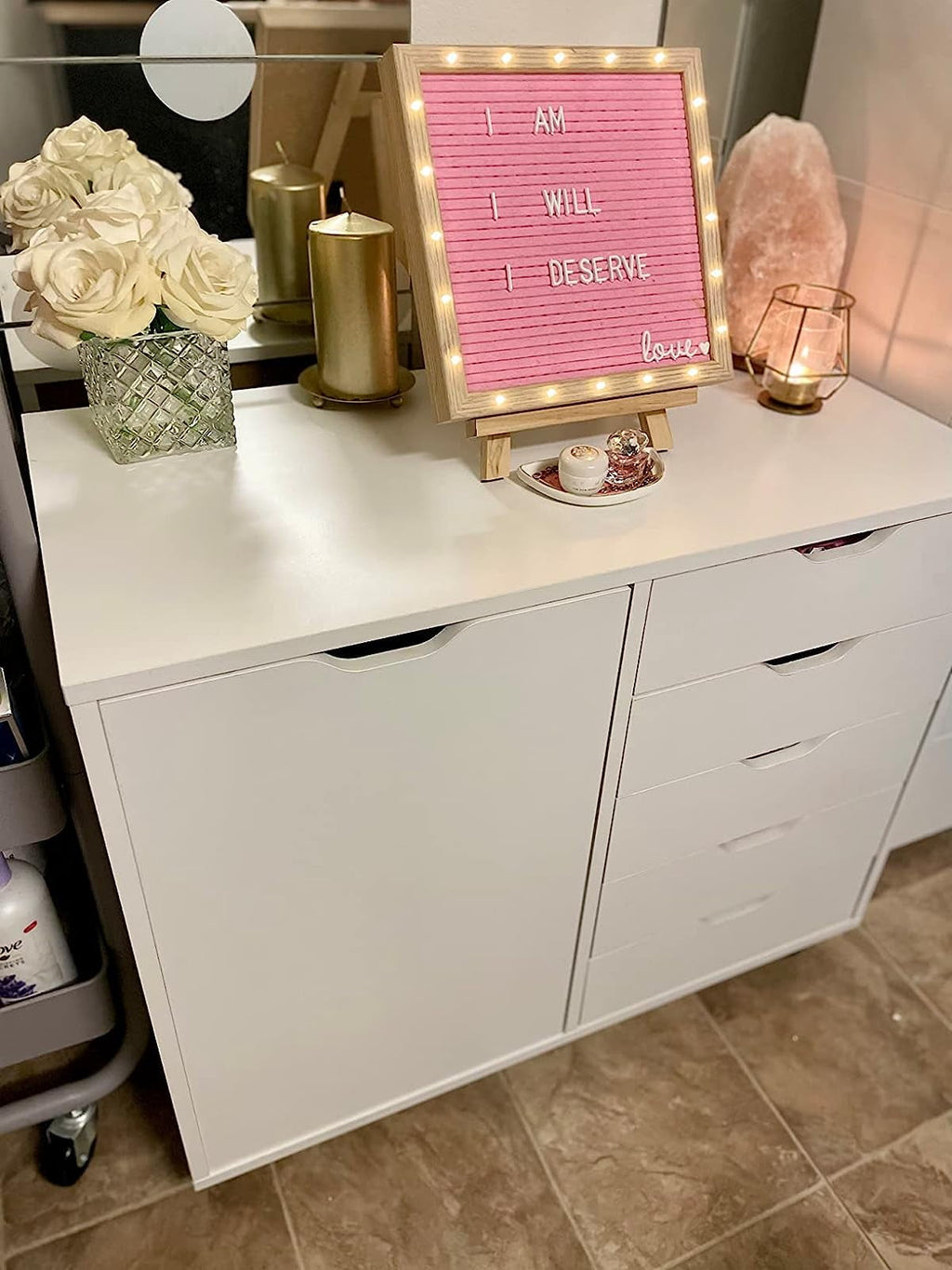 Devaise 5-Drawer Wood Dresser Chest with Door