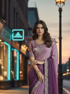 Women’s Chiffon Embroidered Saree with Unstitched Blouse Piece – Designer Ethnic Wear