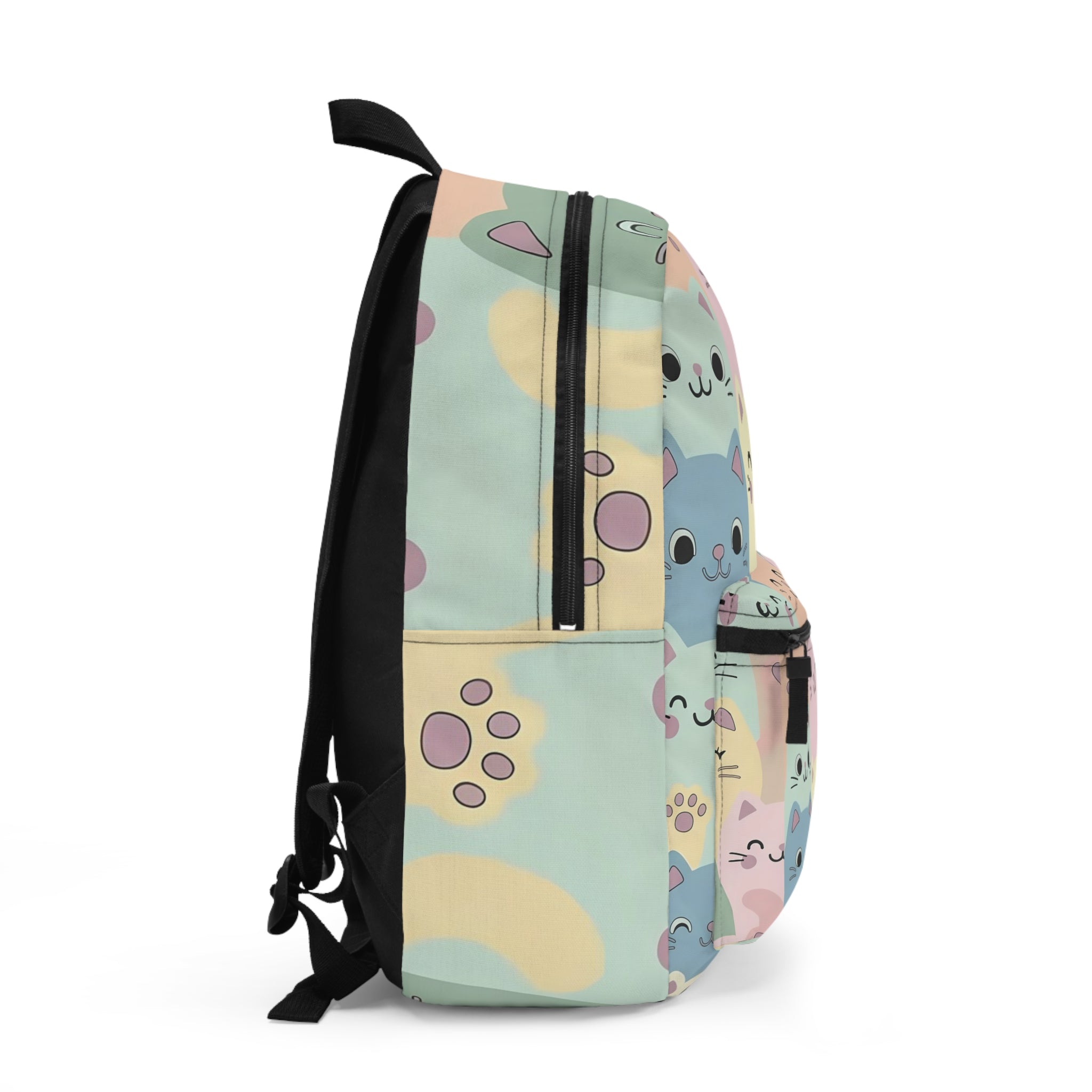 Pastel Cat Faces Backpack — Quiet Luxury Kawaii for Women, Teens & Travelers | Lightweight, Durable, Gift-Ready Everyday Carry with Chic Pastel Design