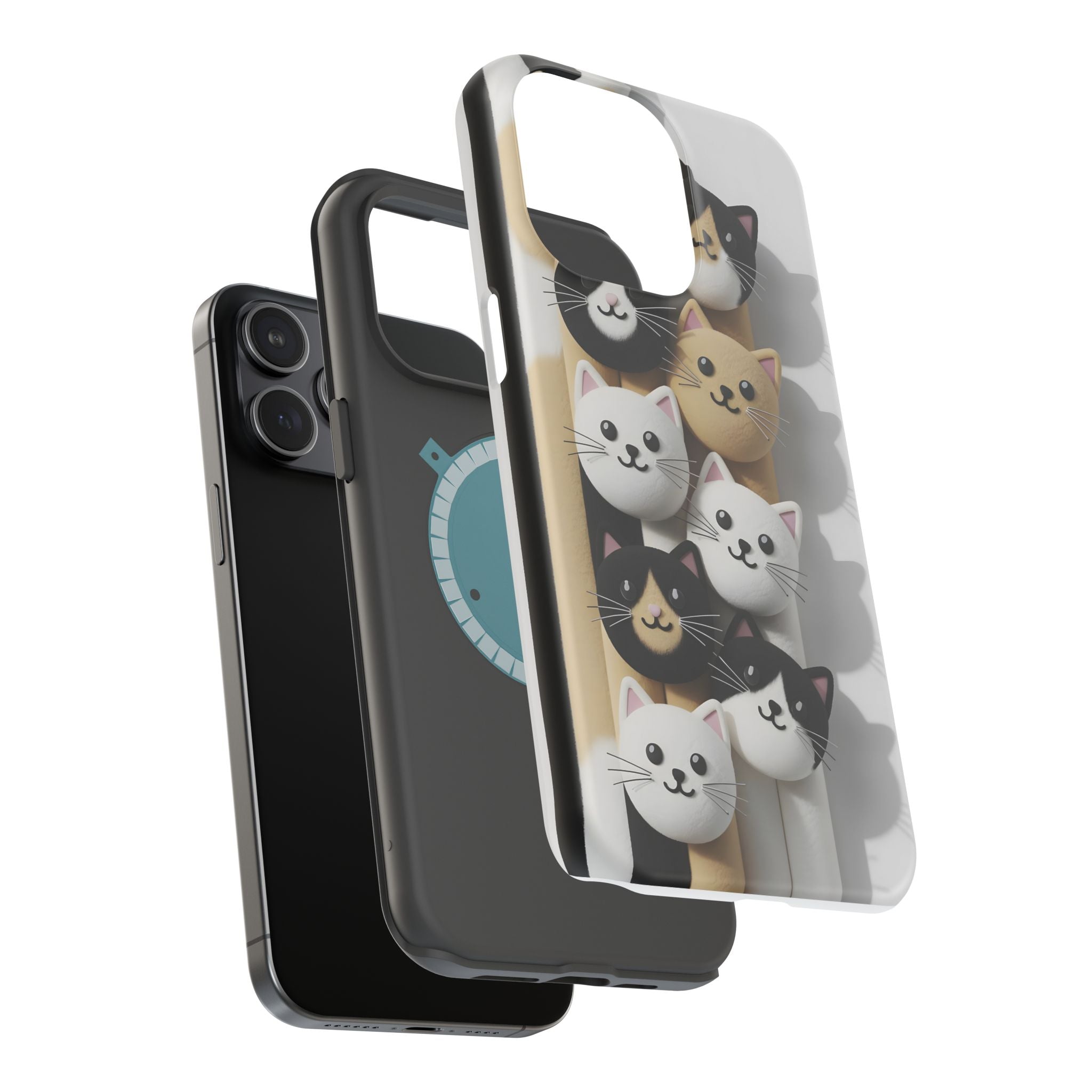 Cat-Themed Magnetic Impact-Resistant Phone Cases