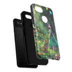 Whimsical Phone Case with Nature and Dog Artwork