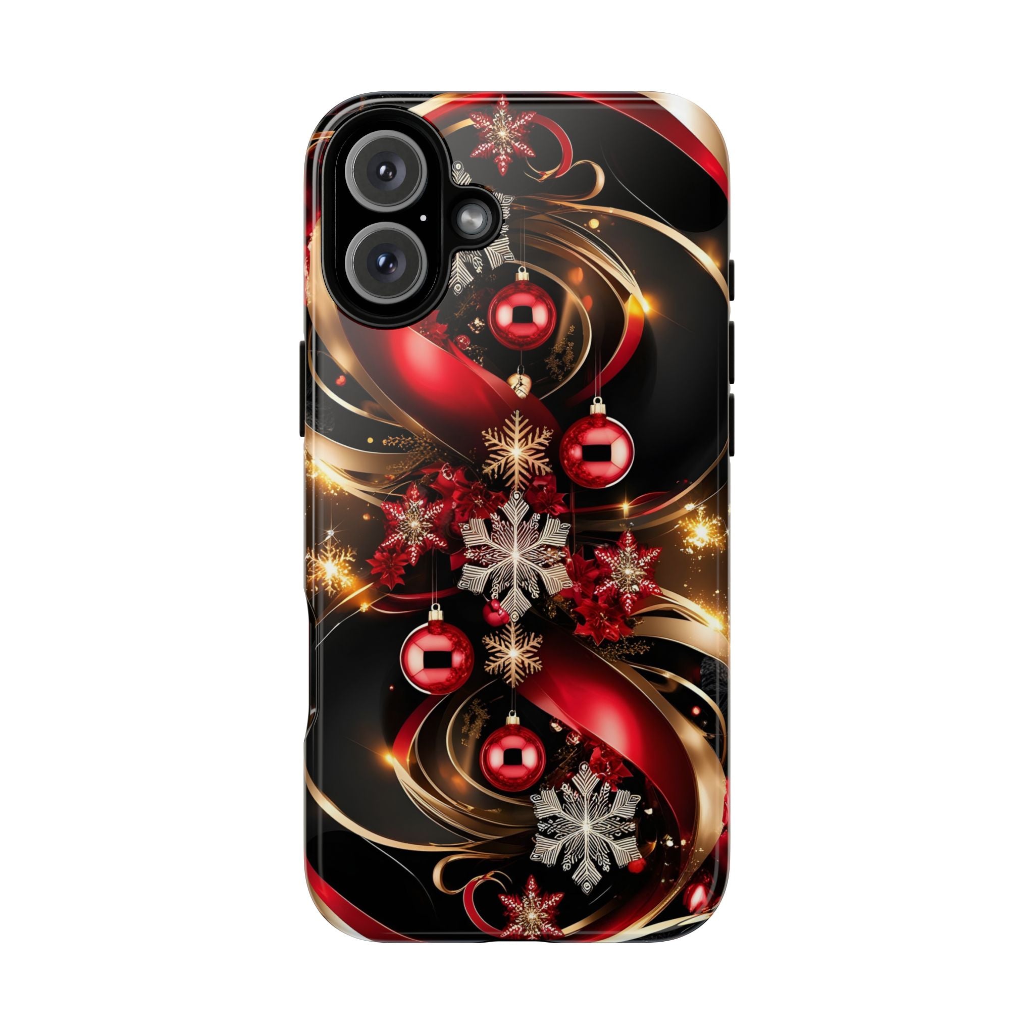 Christmas Red and Gold Phone Case - Tough Cases for Holiday Cheer