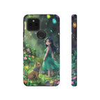 Whimsical Phone Case with Nature and Dog Artwork