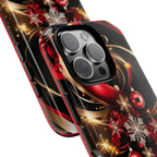 Christmas Red and Gold Phone Case - Tough Cases for Holiday Cheer