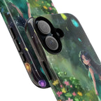 Whimsical Phone Case with Nature and Dog Artwork