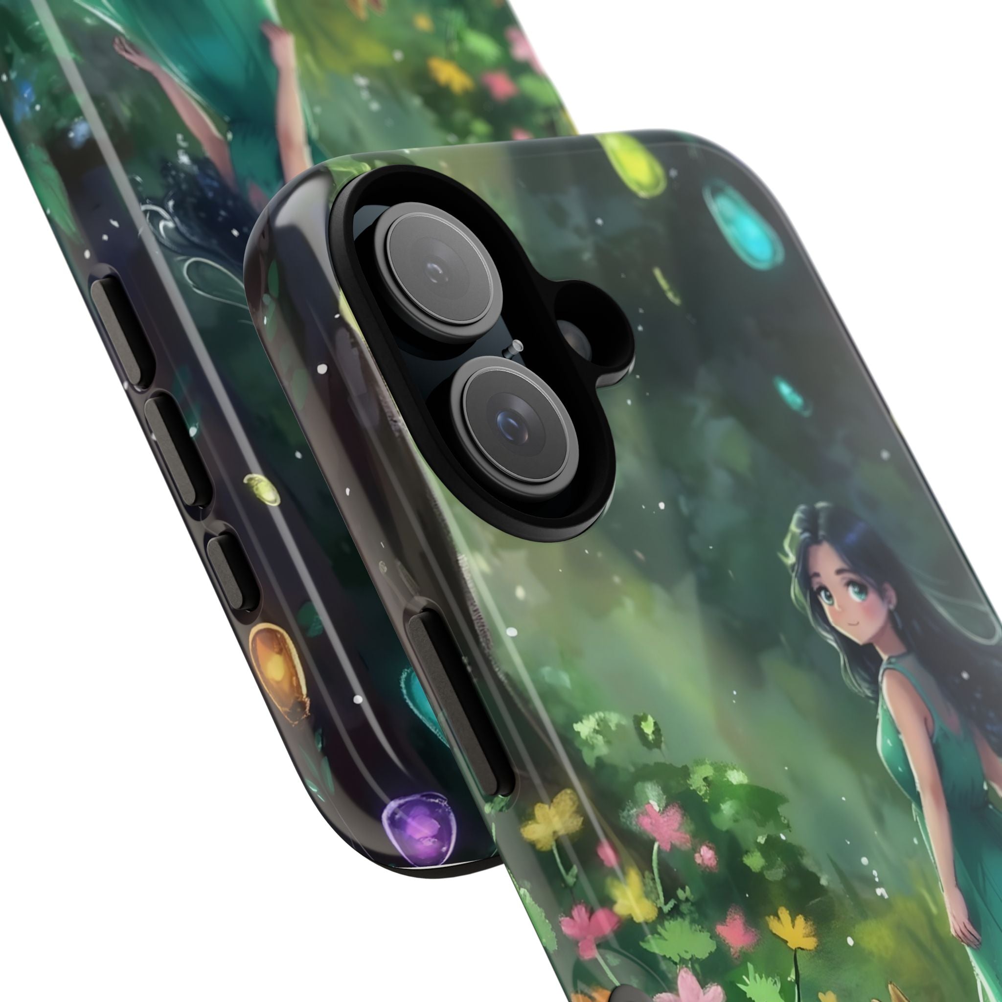 Whimsical Phone Case with Nature and Dog Artwork