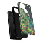 Whimsical Phone Case with Nature and Dog Artwork