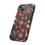 Christmas Red and Gold Phone Case - Tough Cases for Holiday Cheer