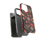 Christmas Red and Gold Phone Case - Tough Cases for Holiday Cheer
