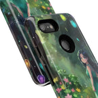 Whimsical Phone Case with Nature and Dog Artwork
