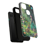 Whimsical Phone Case with Nature and Dog Artwork
