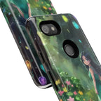 Whimsical Phone Case with Nature and Dog Artwork