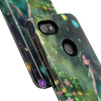 Whimsical Phone Case with Nature and Dog Artwork