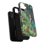 Whimsical Phone Case with Nature and Dog Artwork