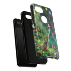 Whimsical Phone Case with Nature and Dog Artwork