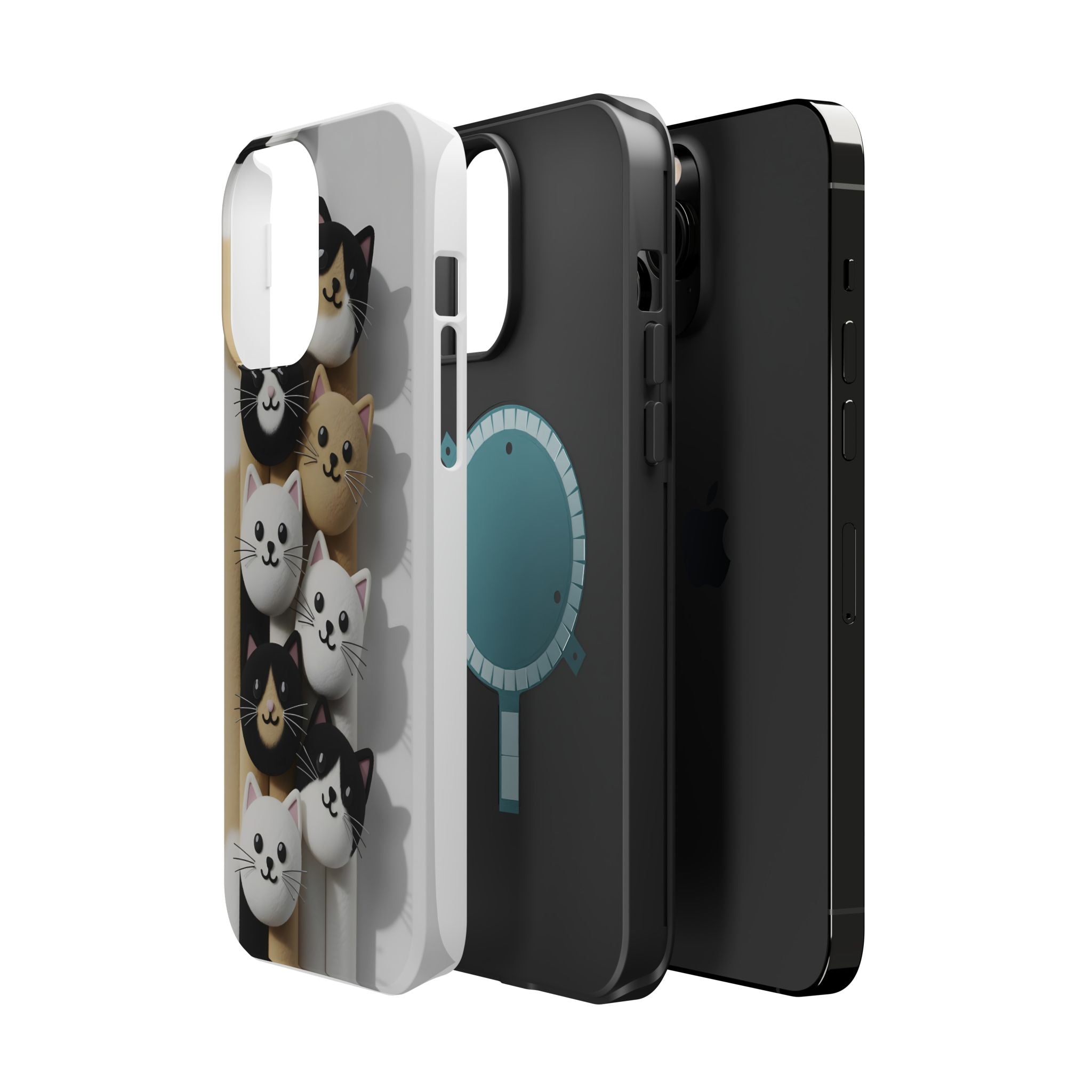 Cat-Themed Magnetic Impact-Resistant Phone Cases