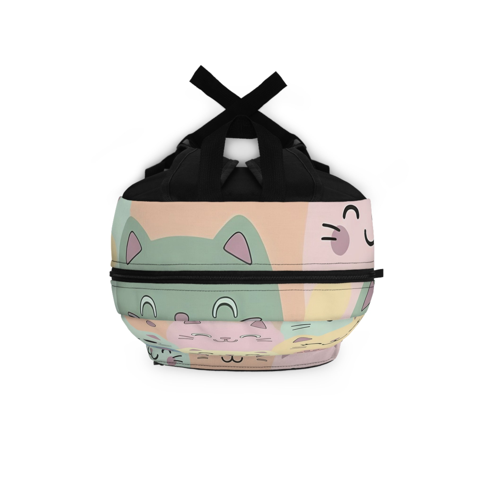 Pastel Cat Faces Backpack — Quiet Luxury Kawaii for Women, Teens & Travelers | Lightweight, Durable, Gift-Ready Everyday Carry with Chic Pastel Design