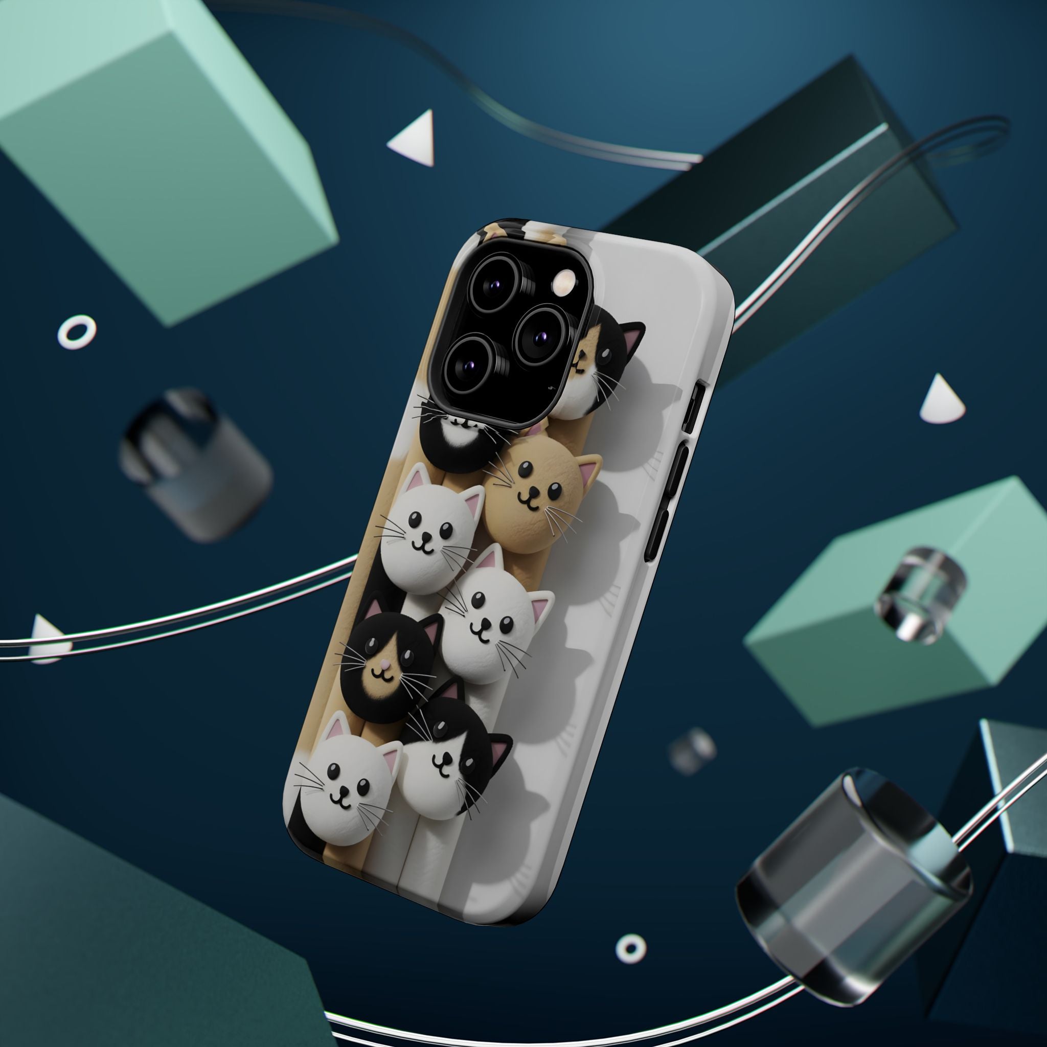 Cat-Themed Magnetic Impact-Resistant Phone Cases