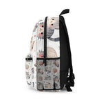 Cute Kitten Pattern Backpack — Pastel Cats & Yarn School Bag