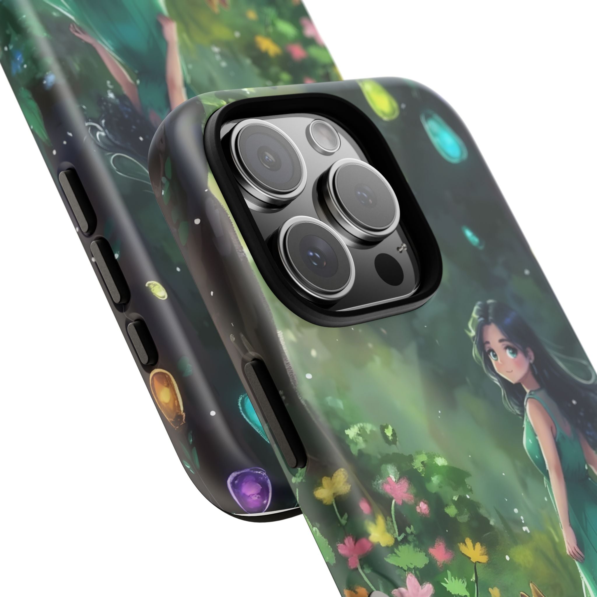 Whimsical Phone Case with Nature and Dog Artwork