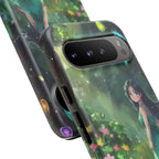 Whimsical Phone Case with Nature and Dog Artwork