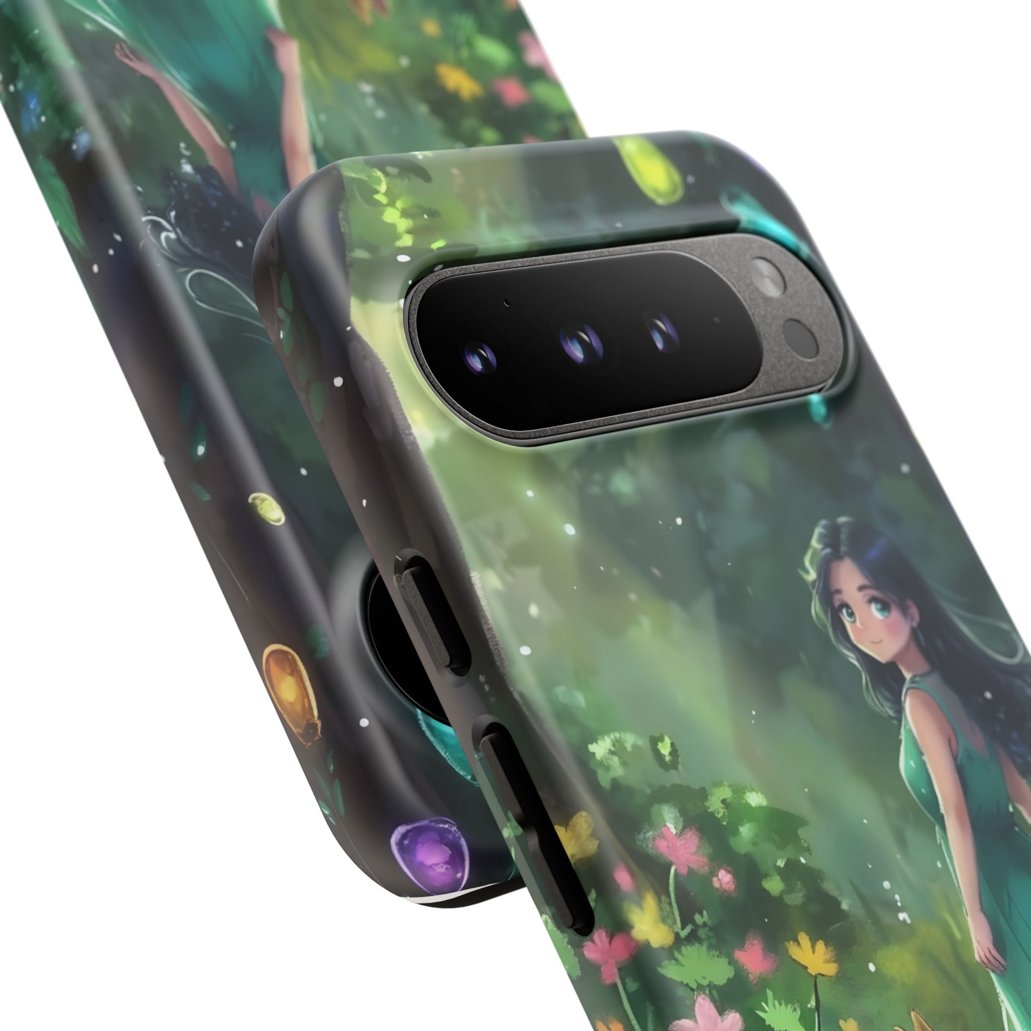Whimsical Phone Case with Nature and Dog Artwork