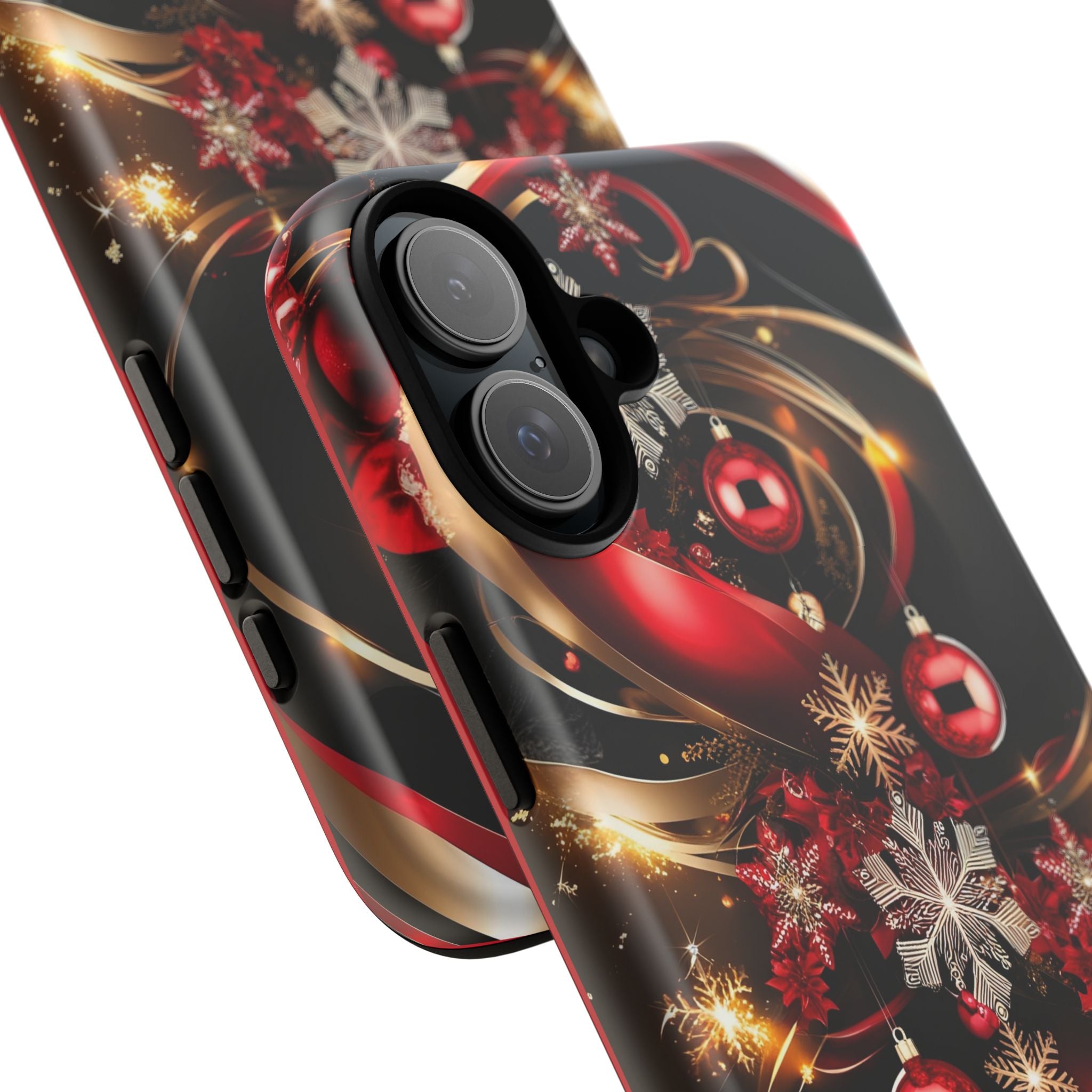 Christmas Red and Gold Phone Case - Tough Cases for Holiday Cheer