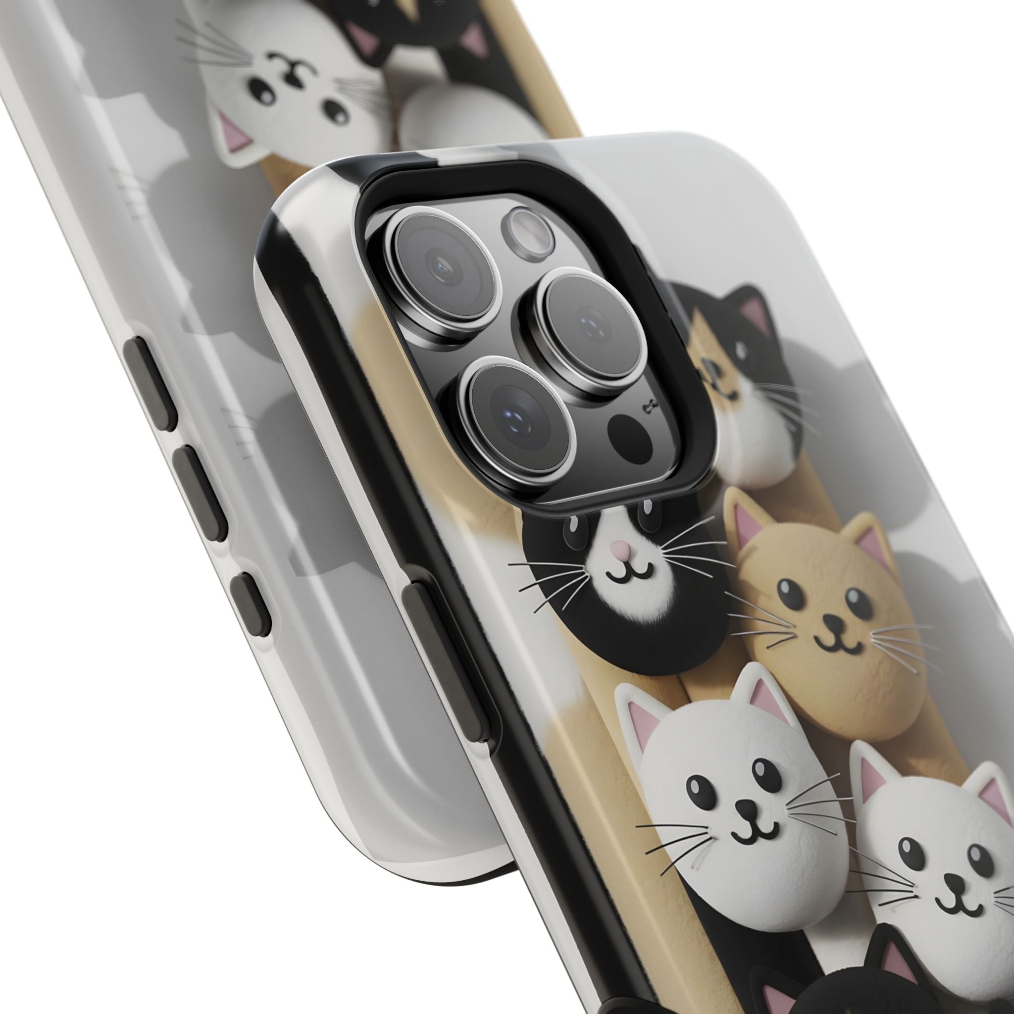 Cat-Themed Magnetic Impact-Resistant Phone Cases