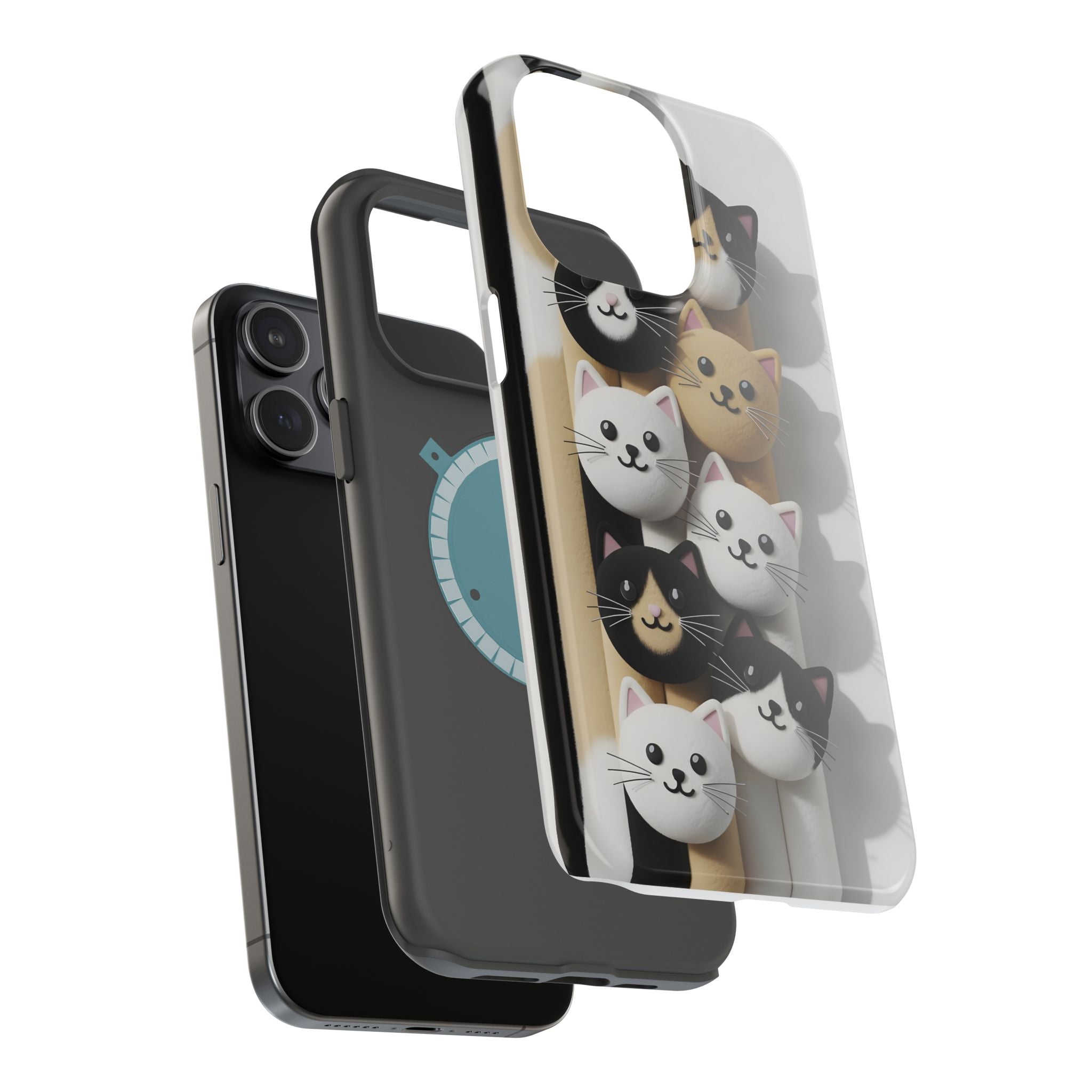 Cat-Themed Magnetic Impact-Resistant Phone Cases