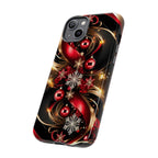 Christmas Red and Gold Phone Case - Tough Cases for Holiday Cheer