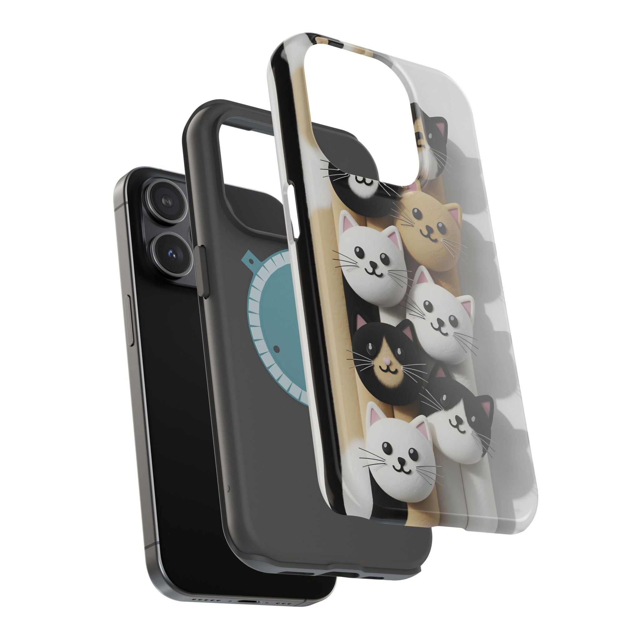 Cat-Themed Magnetic Impact-Resistant Phone Cases