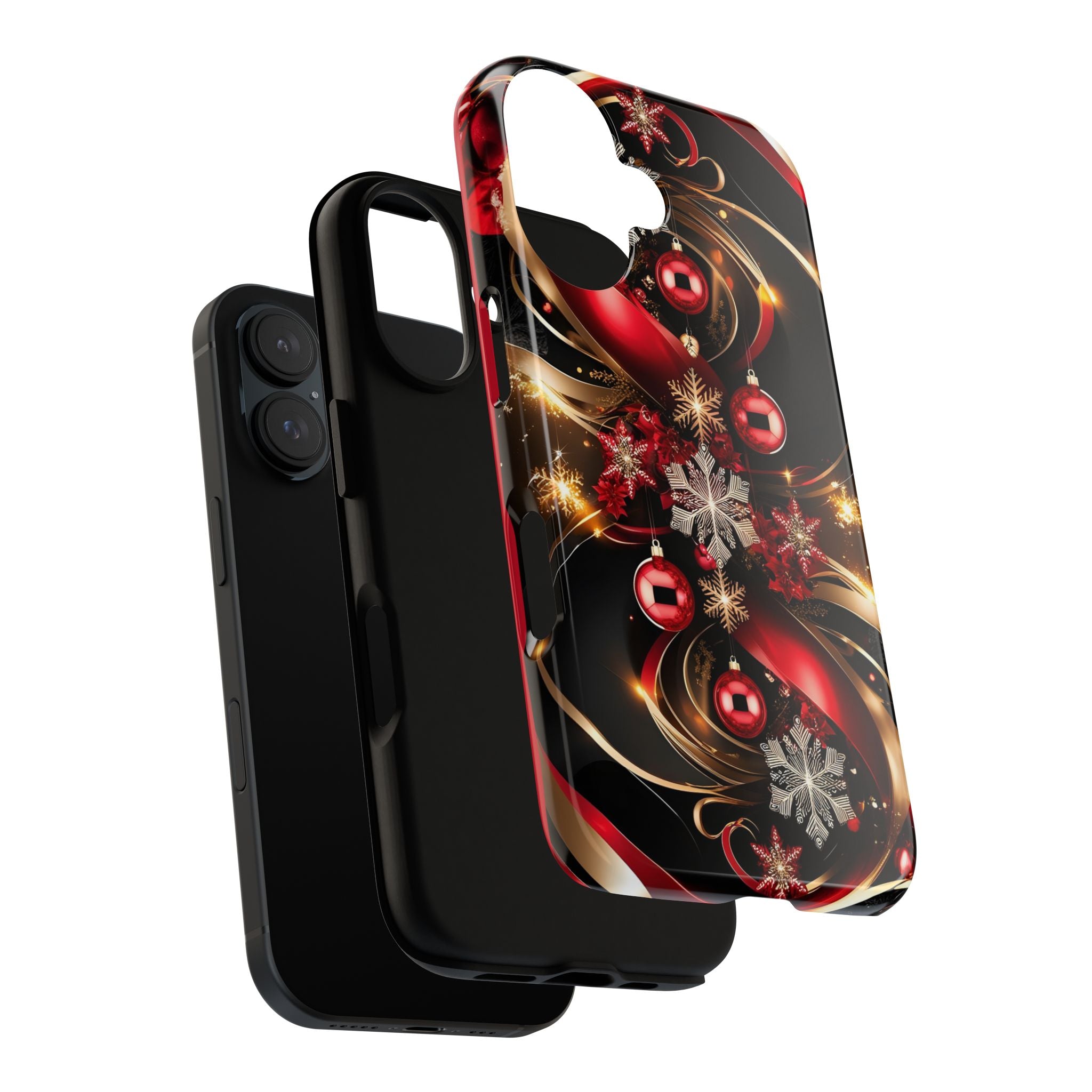 Christmas Red and Gold Phone Case - Tough Cases for Holiday Cheer