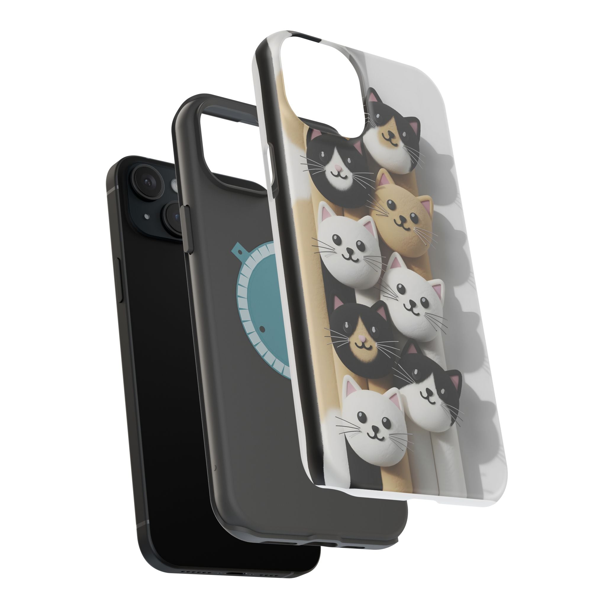 Cat-Themed Magnetic Impact-Resistant Phone Cases