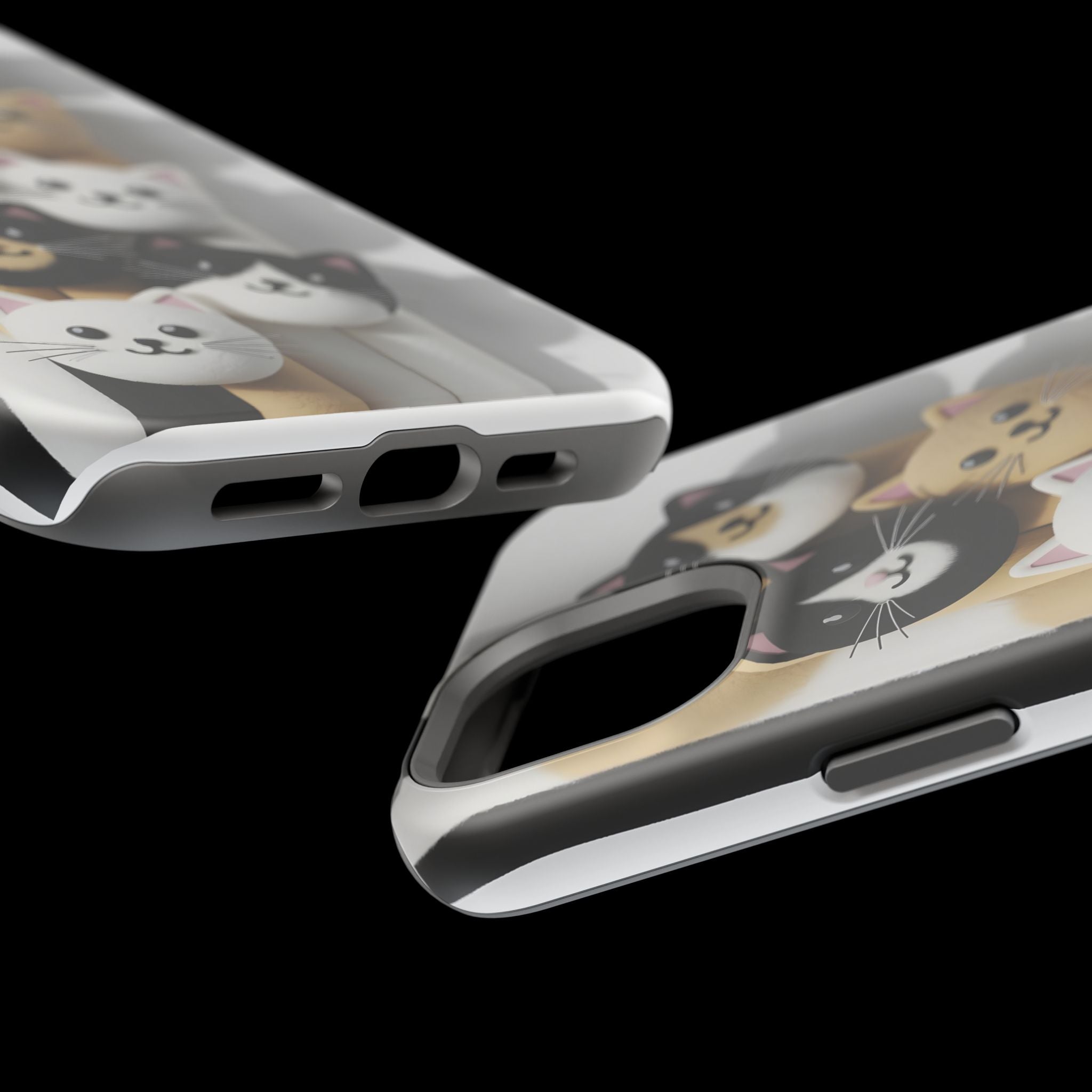 Cat-Themed Magnetic Impact-Resistant Phone Cases