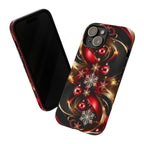 Christmas Red and Gold Phone Case - Tough Cases for Holiday Cheer
