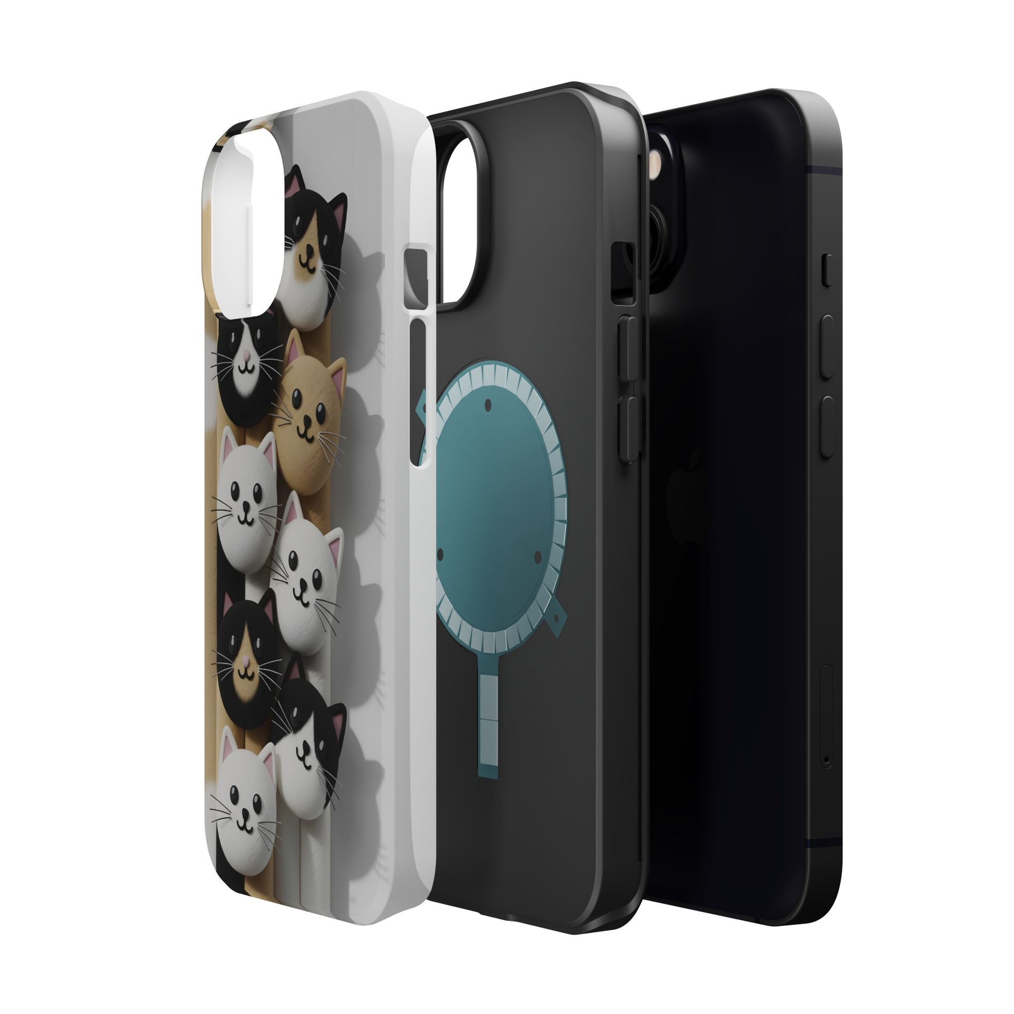 Cat-Themed Magnetic Impact-Resistant Phone Cases