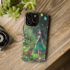 Whimsical Phone Case with Nature and Dog Artwork