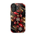 Christmas Red and Gold Phone Case - Tough Cases for Holiday Cheer