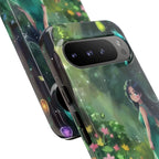 Whimsical Phone Case with Nature and Dog Artwork