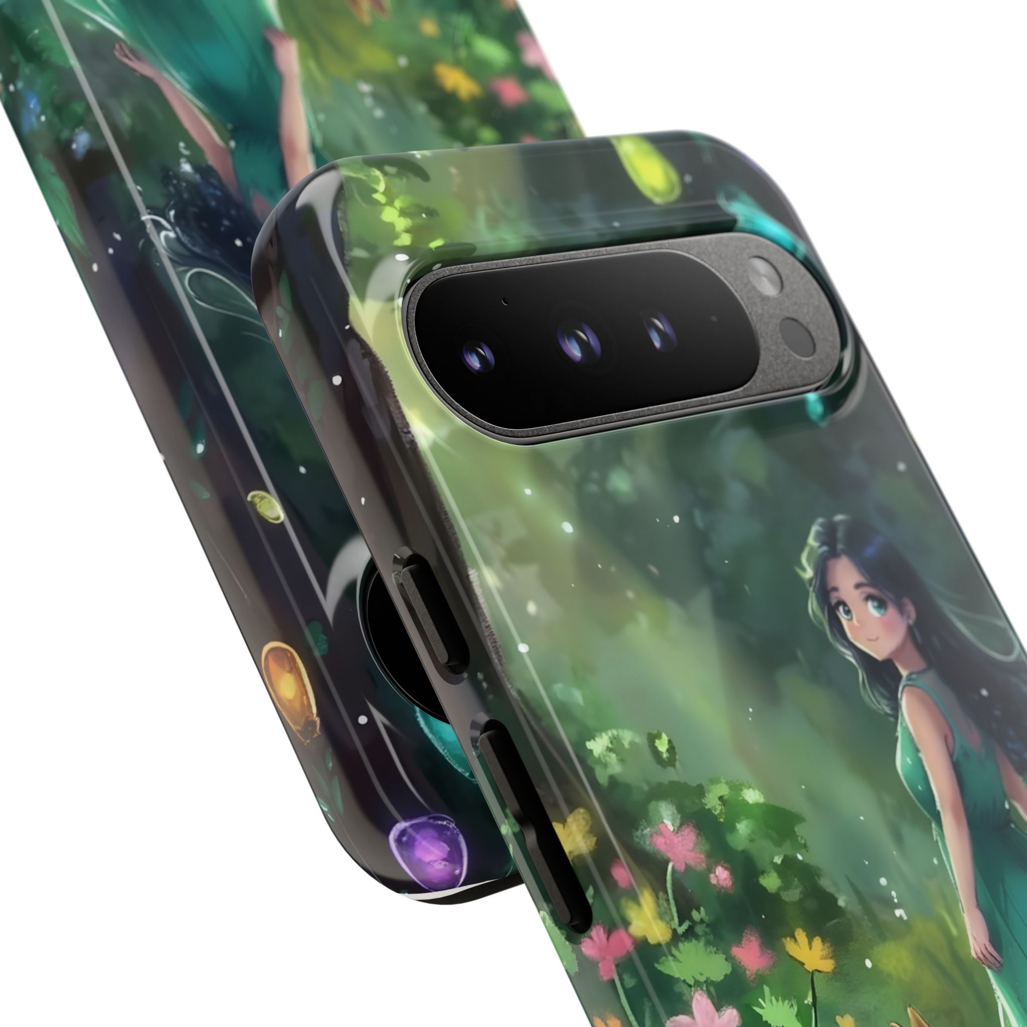 Whimsical Phone Case with Nature and Dog Artwork