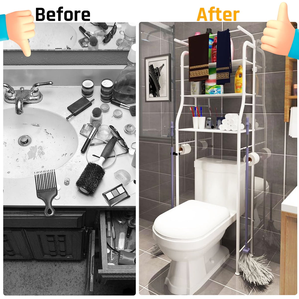 HONEIER Over The Toilet Storage Shelf - White
