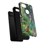 Whimsical Phone Case with Nature and Dog Artwork