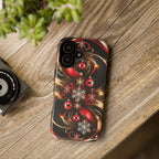 Christmas Red and Gold Phone Case - Tough Cases for Holiday Cheer