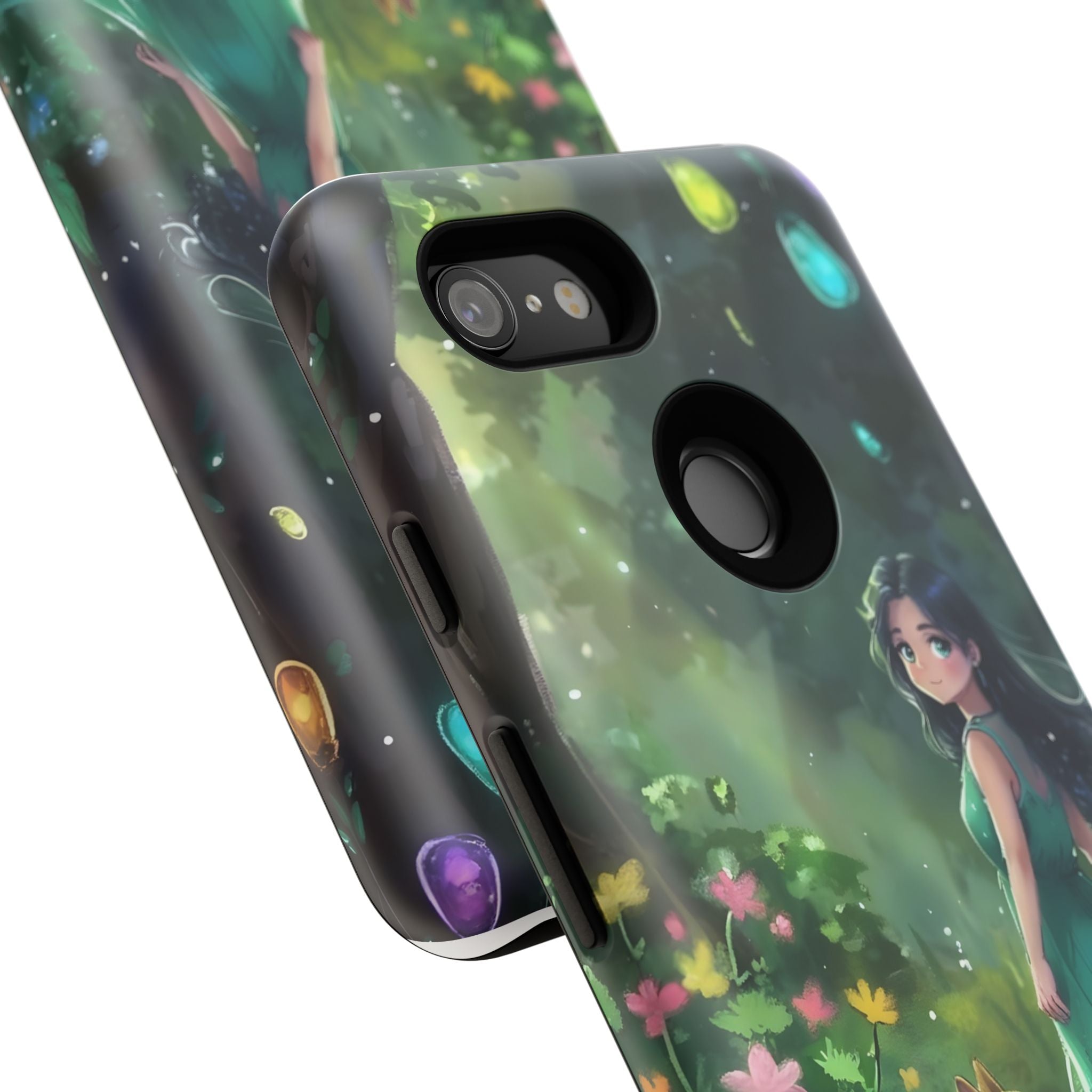 Whimsical Phone Case with Nature and Dog Artwork
