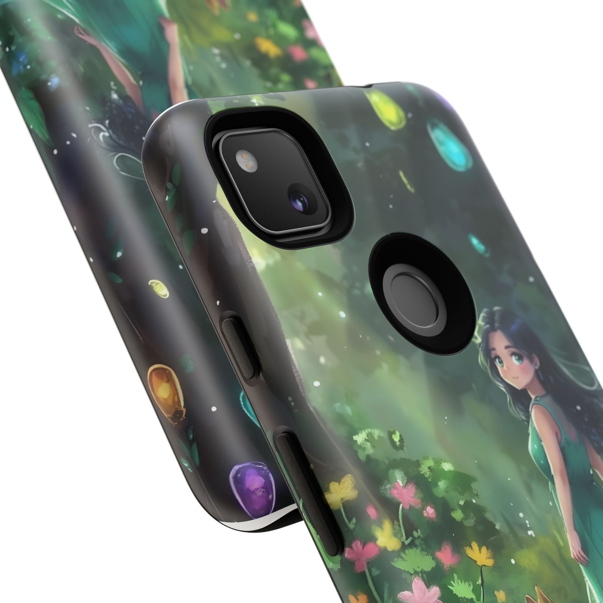 Whimsical Phone Case with Nature and Dog Artwork
