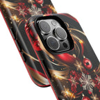 Christmas Red and Gold Phone Case - Tough Cases for Holiday Cheer