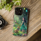 Whimsical Phone Case with Nature and Dog Artwork