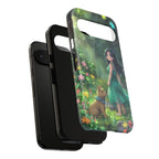 Whimsical Phone Case with Nature and Dog Artwork
