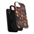 Christmas Red and Gold Phone Case - Tough Cases for Holiday Cheer